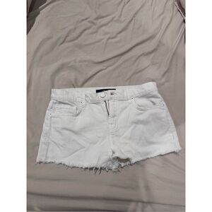 J BRAND white jean low waist shorts size 25 women’s